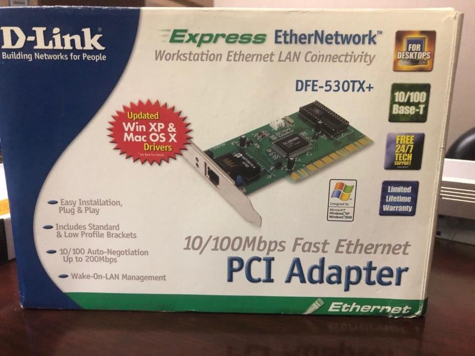 D-Link DFE-530TX+ 10/100Mbps Fast Ethernet PCI Adapter