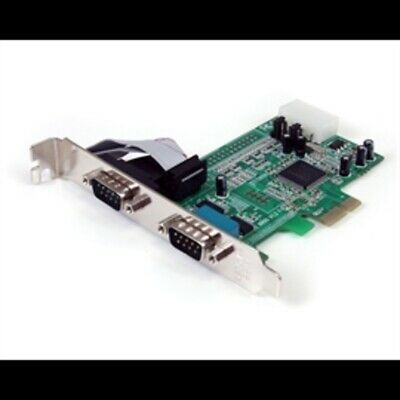 New StarTech IO PEX2S553 2 Port Native PCI-Express RS232 Serial Adapter Card wit