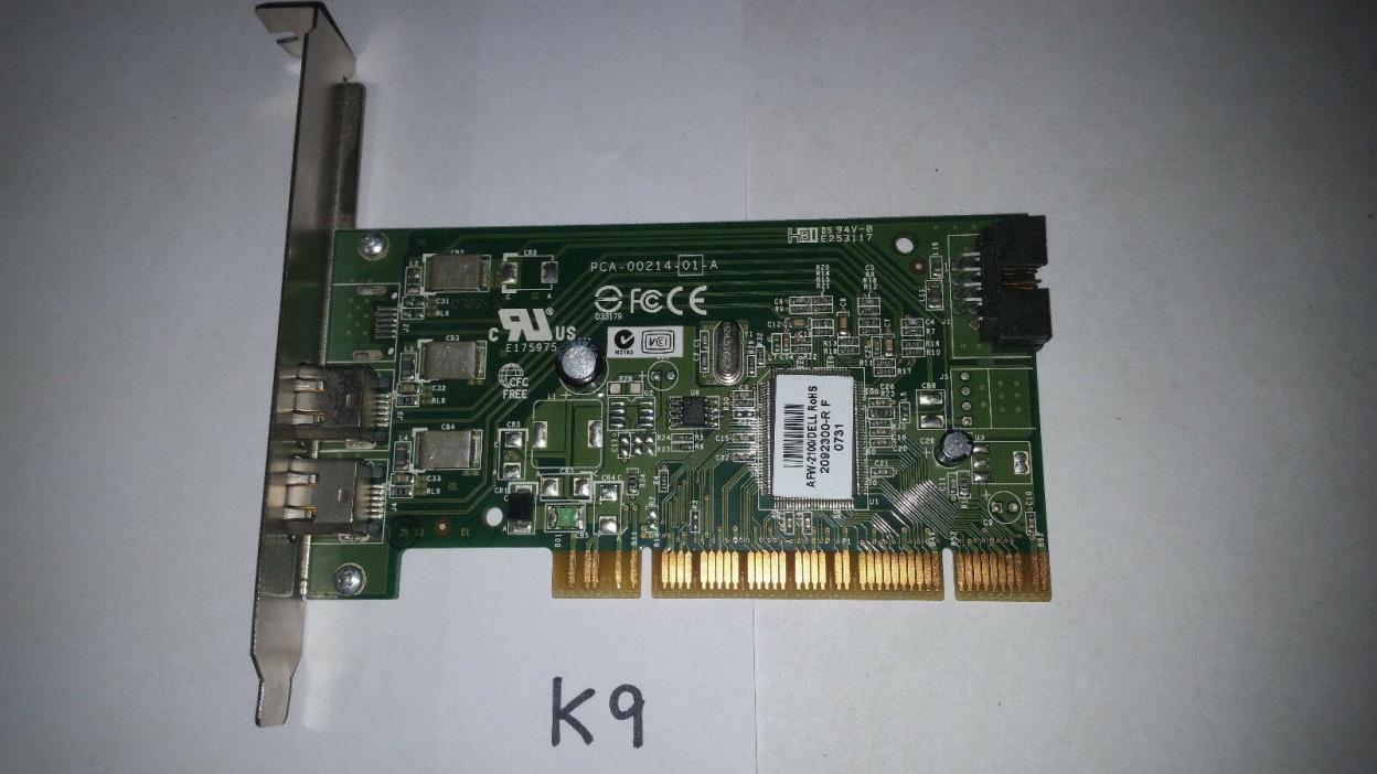 Dell 0Y9457 Adapter 2 Port AFW-2100 PCA-00214-01-A FireWire Card IEEE-1394