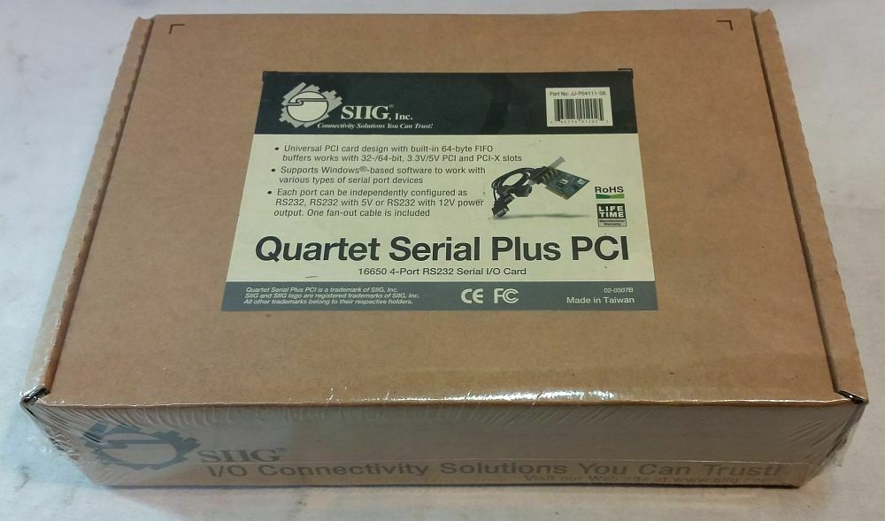 SIIG Quartet Serial Plus PCI Card JJ-P04111 New Sealed