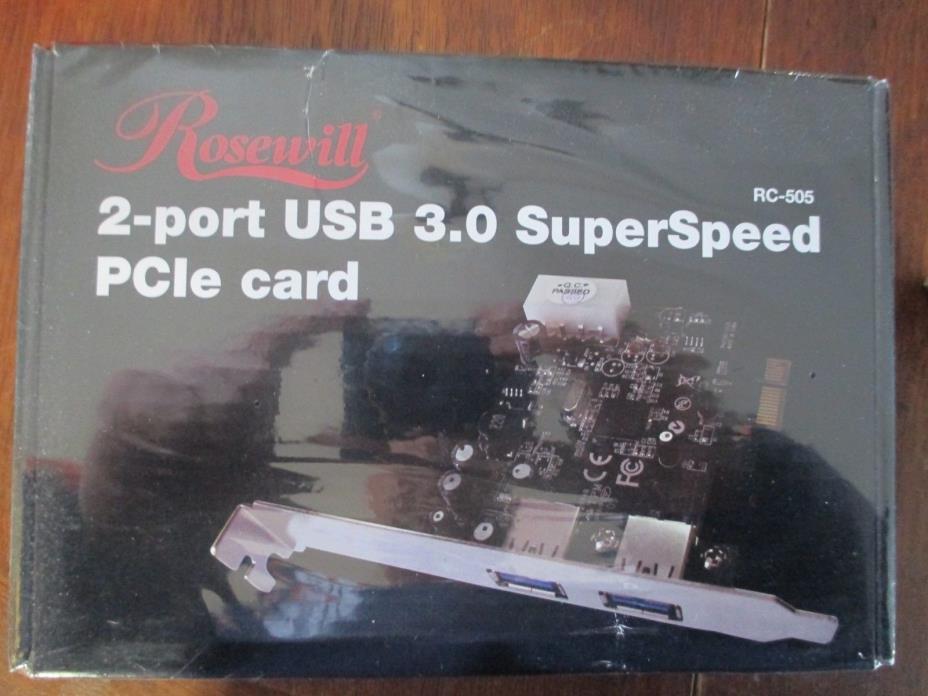 Rosewill 2-Port USB 3.0 PCI Express Card Components RC-505