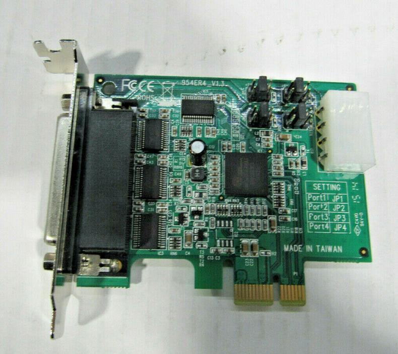 TESTED & WORKS StarTech PEX4S952LP 4 Port Serial Adapter Card From A Working PC