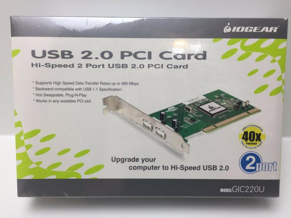 IOGEAR USB 2.0 PCI 2 port Card New Sealed