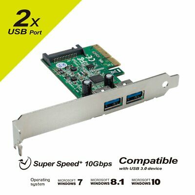 Mediasonic 2 Ports USB 3.1 GEN II 10Gbps PCI Express Card 2 x USB Type A Port