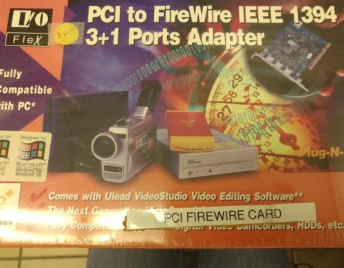 PCI TO FIREWIRE IEEE1394 3+1 PORTS ADAPTER BRAND NEW IN BOX FREE SHIPPING
