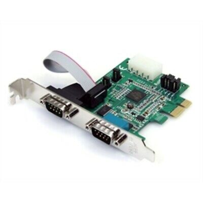 New StarTech IO Card PEX2S952 2Port Native PCI Express RS232 Serial Adapter with