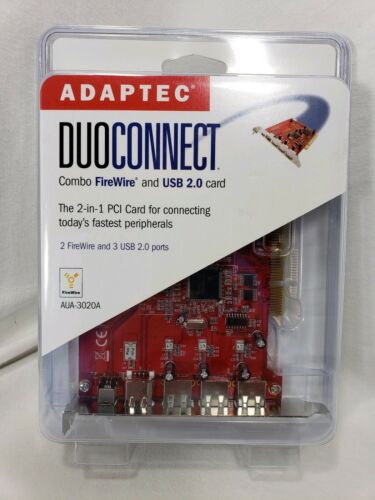 New! Adaptec USB 2 Connect High Speed 3-Ports USB 2.0 Card AUA-3020A