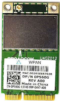 Bluetooth Wireless WPAN Card Broadcom BCM92046mPCIe_FLASH DP/N:0P560G