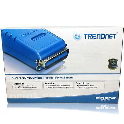 Trendnet 1-Port 10/100Mbps Parallel Print Server TE1000-P1P - New
