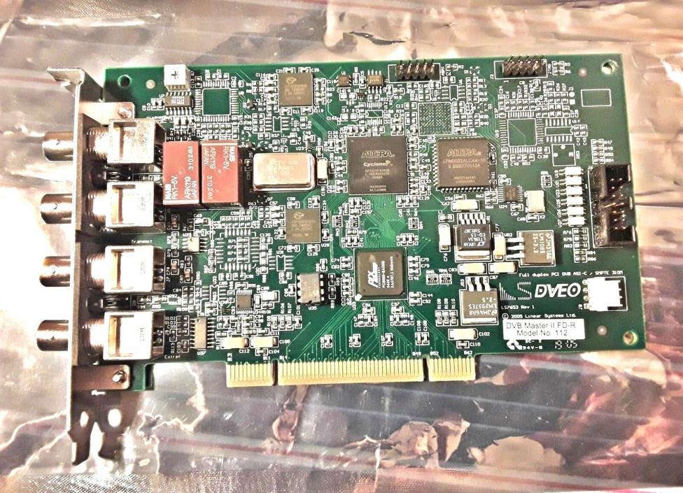 DVB Master II FD-R Full Duplex PCI Card ASI-C / SMPTE 310M LS7653 Rev 1 #112