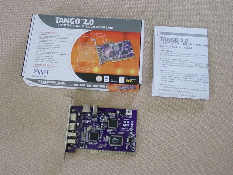 Sonnet Tango 2.0 FireWire and USB PCI Combo Card for Vintage Macs FWUSB2A PCI-X