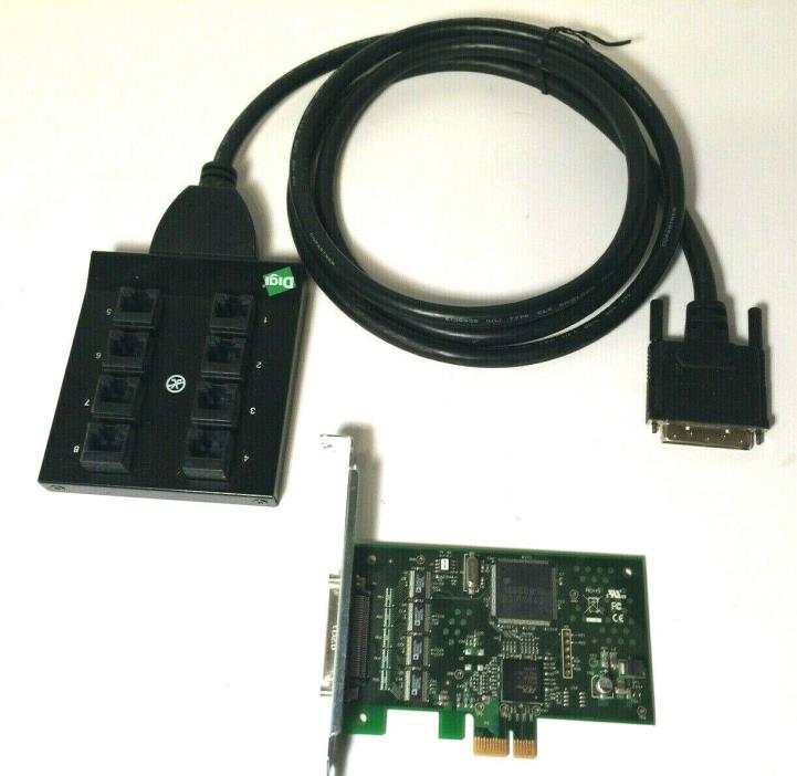 DIGI 50001341-01 NEO PCIE 8 PORT HIPRO Card + 8 Port RJ45 Cable 50000709 EIA232
