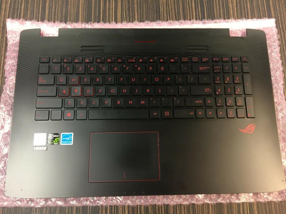 ASUS ROG GL752VW Series Top Case, includes backlit Keyboard,  cables, & Trackpad