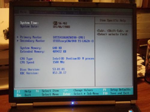 Gateway 4520 Model 4520GZ System Memory 640K Extended Memory 489472KB