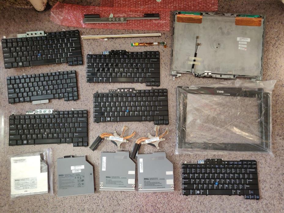 Lot of Dell Latitude D620/D630/D820/D830 Laptop parts, housings, keyboards, etc