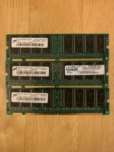 Micron 128MB Memory 133MHz CL2 RAM SDRAM DIMM 168-Pins PC133 MTBLSDT1664AG-133E1