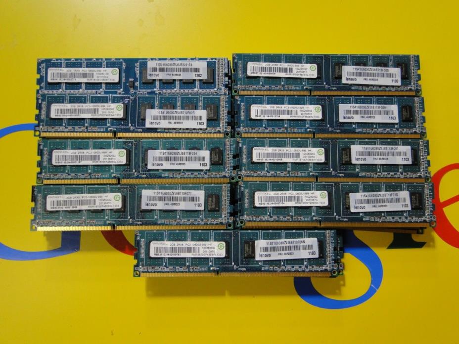 90GB (45x2gb) Ramaxel/Lenovo 2GB 1Rx8 PC3-10600U (RMR1810EC58E8F-1333) DDR3 ram