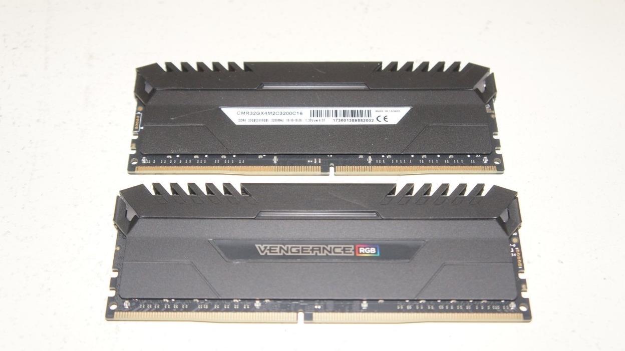 Corsair Vengeance RGB 2x 16GB=32GB RAM Desktop Memory CMR32GX4M2C3200C16