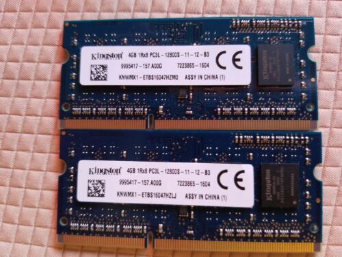 Kingston PC3-12800 4 GB SO-DIMM 1600 MHz DDR3 SDRAM Memory (KVR16S11S8/4) 2-4GB