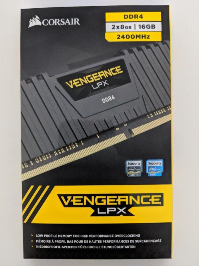 Corsair Vengeance LPX 16GB 2x8GB DDR4 2400MHz C16 Memory CMK16GX4M2A2400C16