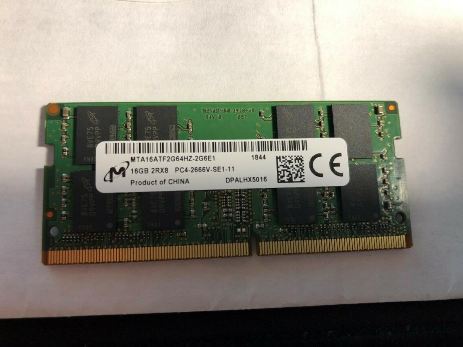Micron 16GB  260pin DDR4 PC4-2666V SO-DIMM MTA16ATF2G64HZ-2G6E1 Cheapest on Ebay