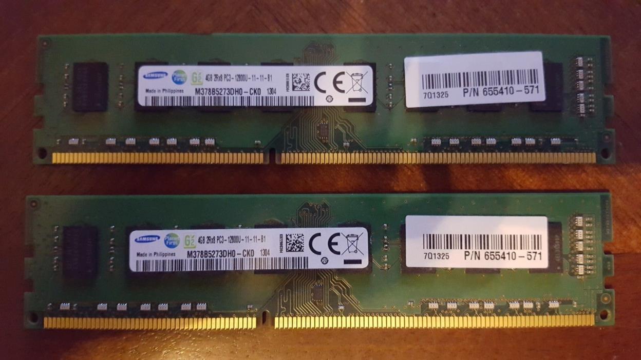 Samsung 8GB (2x4GB) DDR3 PC3-12800U Desktop RAM Kit - Free Shipping