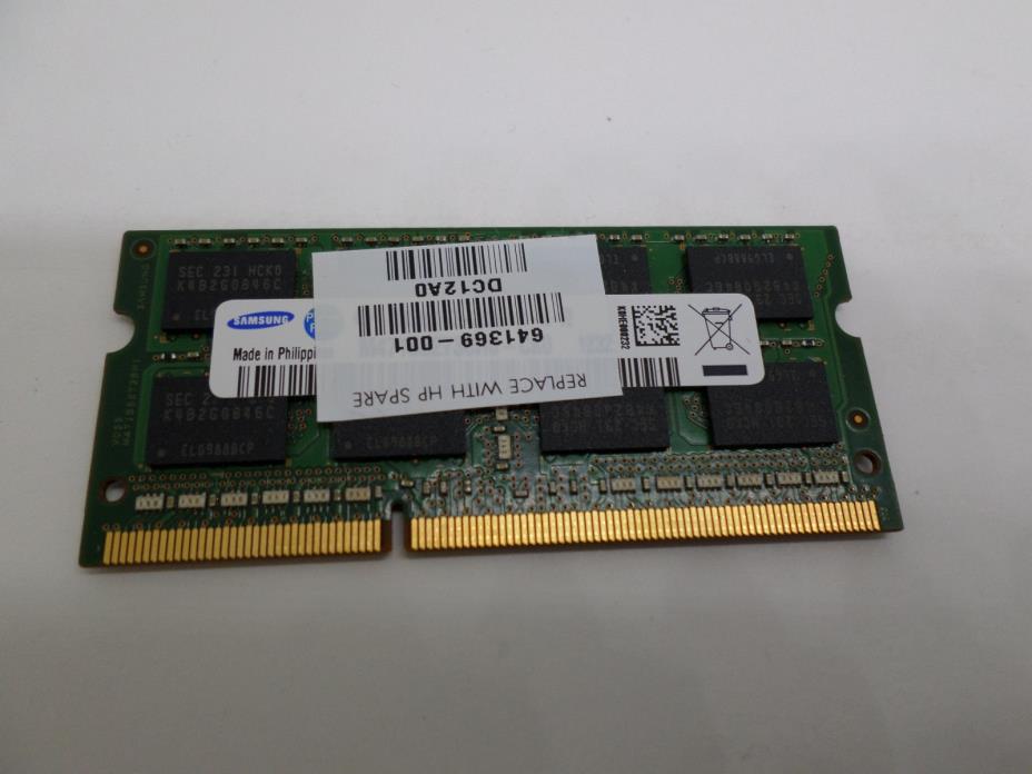 Genuine Samsung HP Memory 641369-001 4GB DDR3 Sodimm 1600Mhz, PC3L-12800
