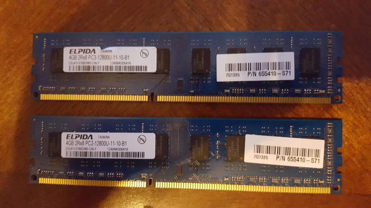 Elpida 8GB (2x4GB) DDR3 PC3-12800U Desktop RAM Kit - Free Shipping