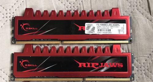 G.Skill PC3-10666 (2)4x1 GB DIMM 1333 MHz DDR3 SDRAM Memory (F3-10666CL9S-4GBRL)