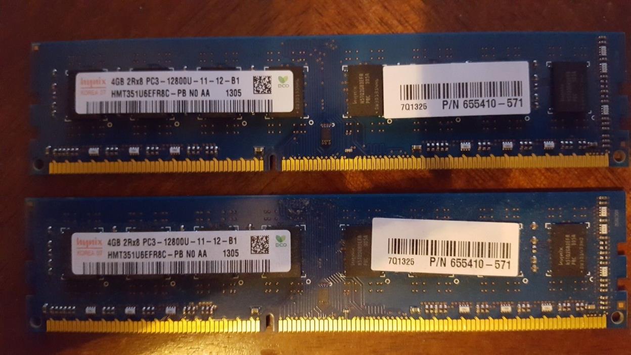 Hynix 8GB (2x4GB) DDR3 PC3-12800U Desktop RAM Kit - Free Shipping