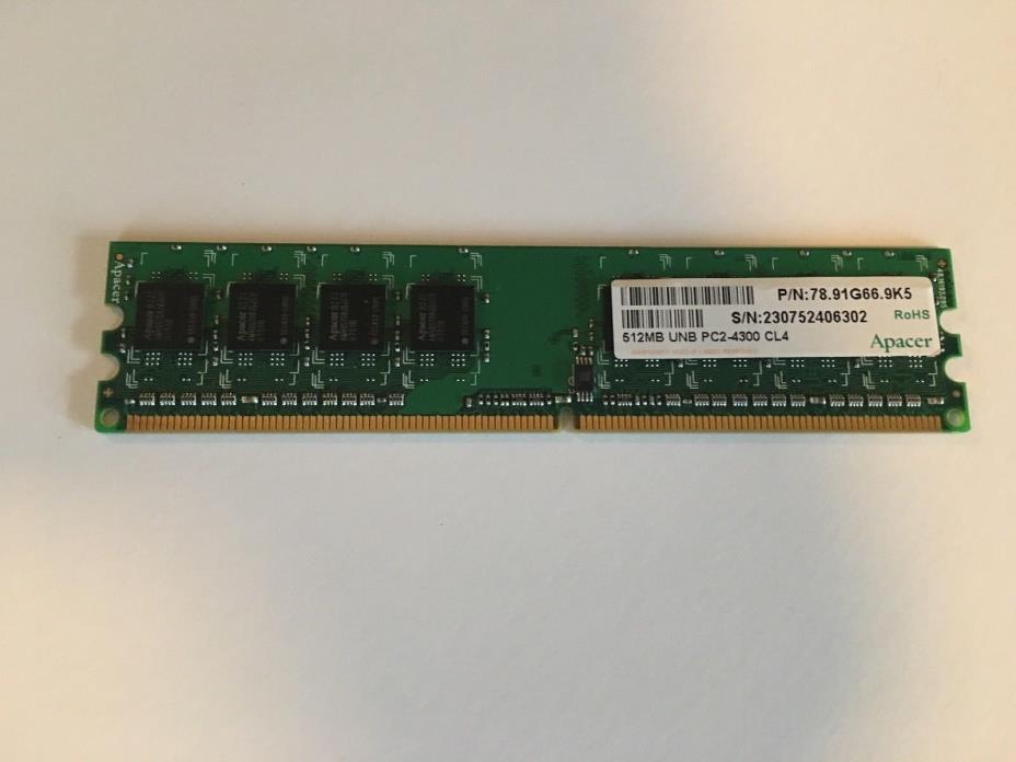 Apacer UNB PC2-4300 CL4 512MB RAM Module / 78.91G66.9KS 240 PIN DIMM