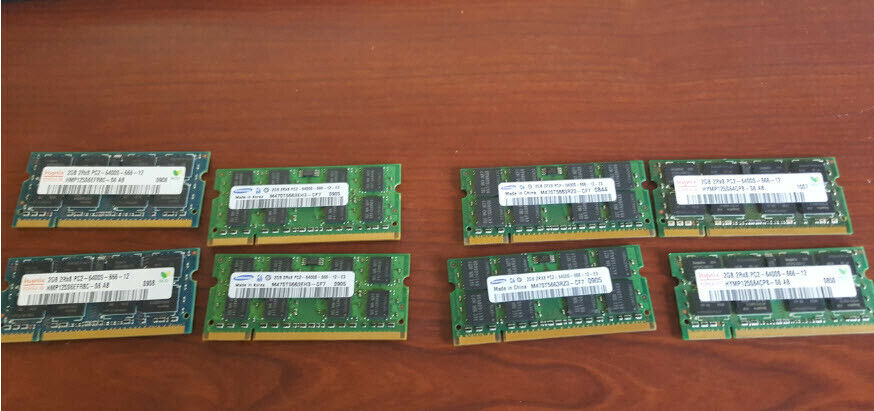 LOT  2GBx2 (4GB) 200-Pin DDR2 PC2-6400S 800MHz SODIMM LAPTOP MEMORY