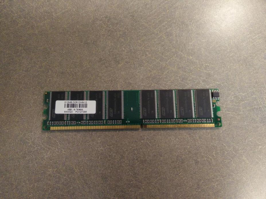 PNY 512MB DDR DIMM Q 64WQD  PO127286 RAM memory