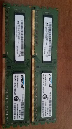 2x Crucial Micron MT16JTF51264AZ-1G4J1 4GB 10600 DDR3 1333Mhz Desktop Memory RAM