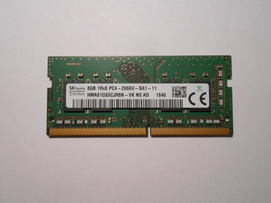 8GB Hynix PC4-2666V DDR4-21300 SO-DIMM Laptop Memory RAM   HMA81GS6CJR8N