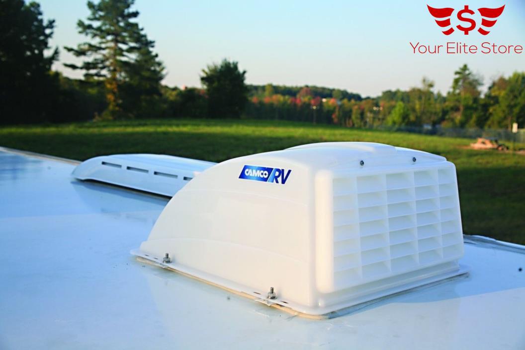 RV Roof Vent Cover Camper Trailer Top Lid White Travel Rain Wind Air Camco Parts