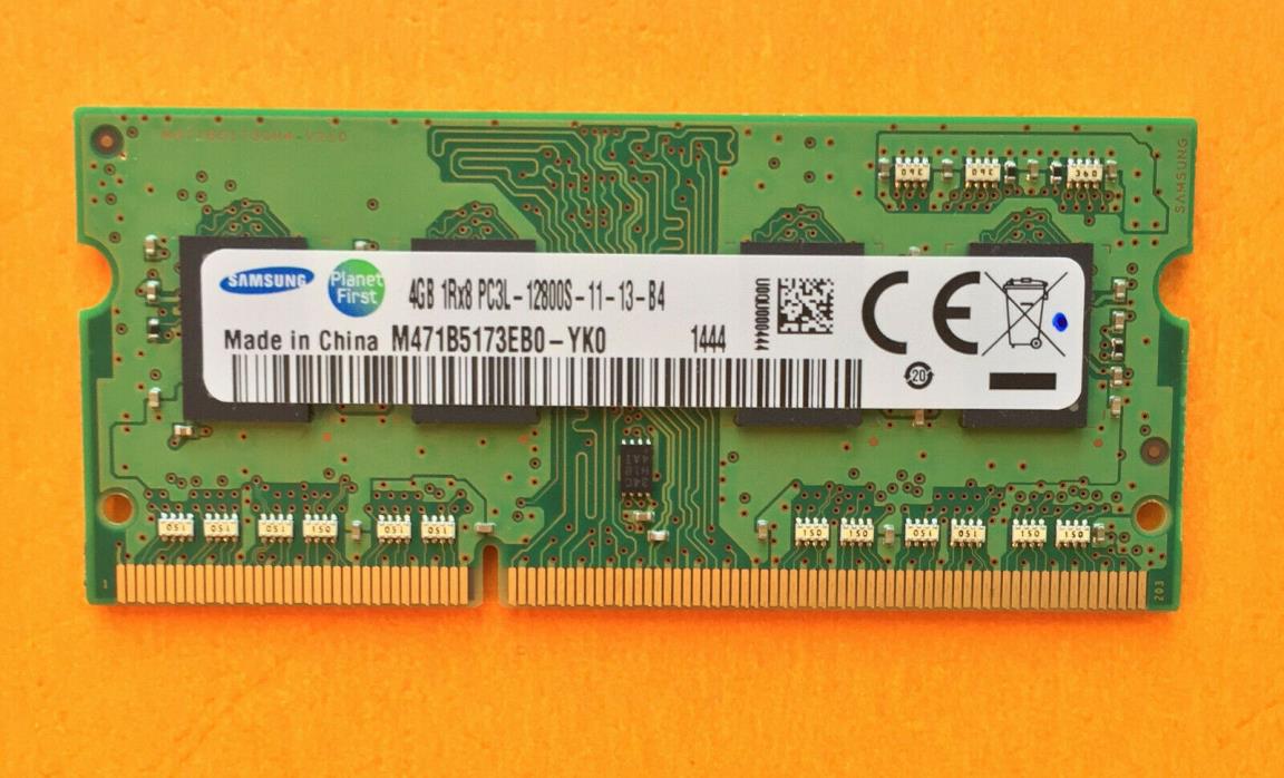 Samsung 4GB DDR3L PC3L-12800s 1600MHz SO-DIMM Laptop Ram Memory M471B5173EB0-YK0