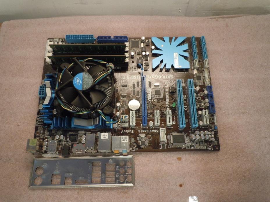 Asus P7P55D-E LX motherboard, Core i5-650 + I/O shield + 4gb + USB 3.0  ~TESTED~