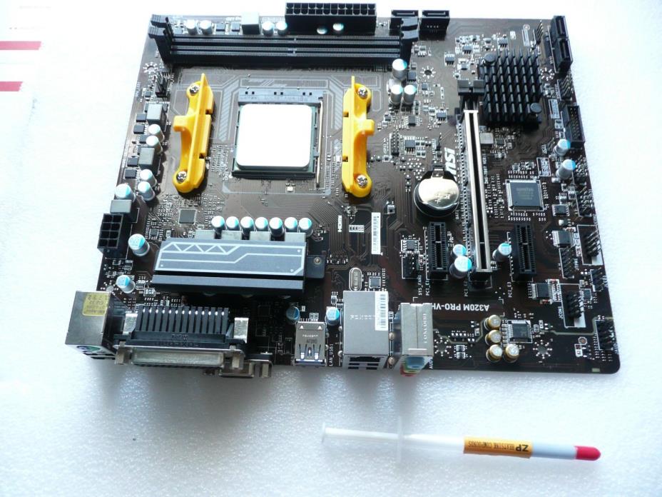 MSI A320M PRO-VHL AM4 Motherboard Combo w/ AMD A10-9700 3.5 - 3.8 GHz  Processor