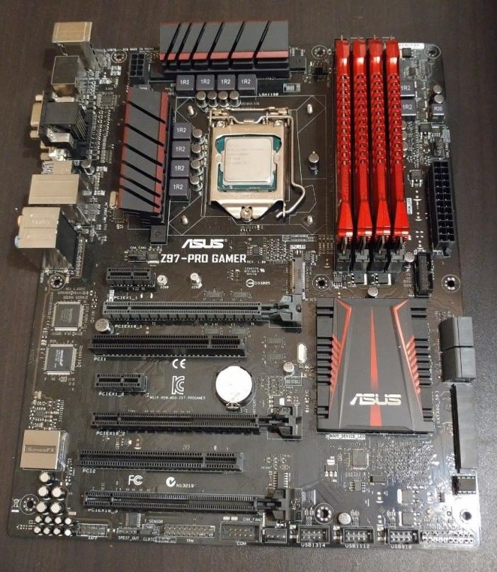 Intel Core i7 4790k w/Z97 PRO ASUS motherboard and 32GB DDR3 RAM combo