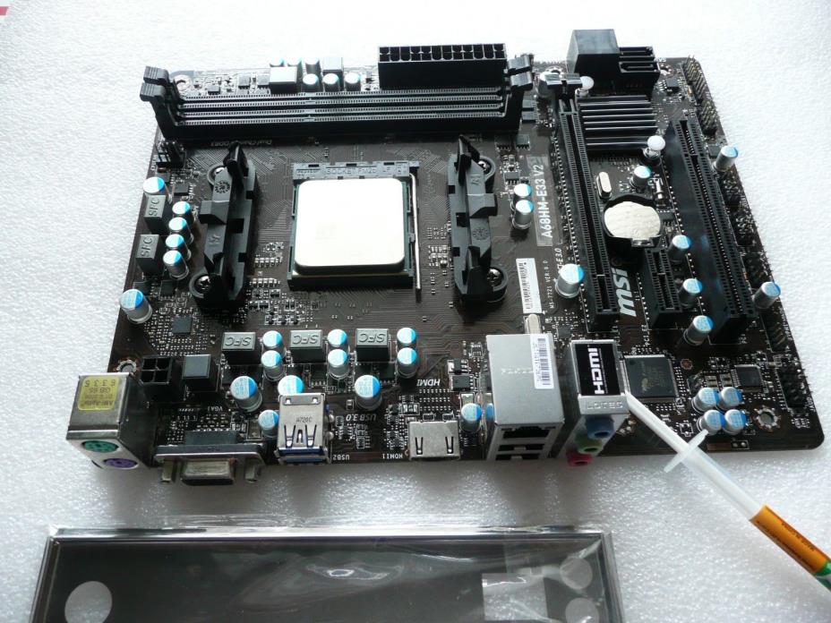 MSI A68HM-E33 V2  FM2+ AMD Motherboard Combo w/ AMD A6-5400B 3.6 - 3.8 GHz FM2