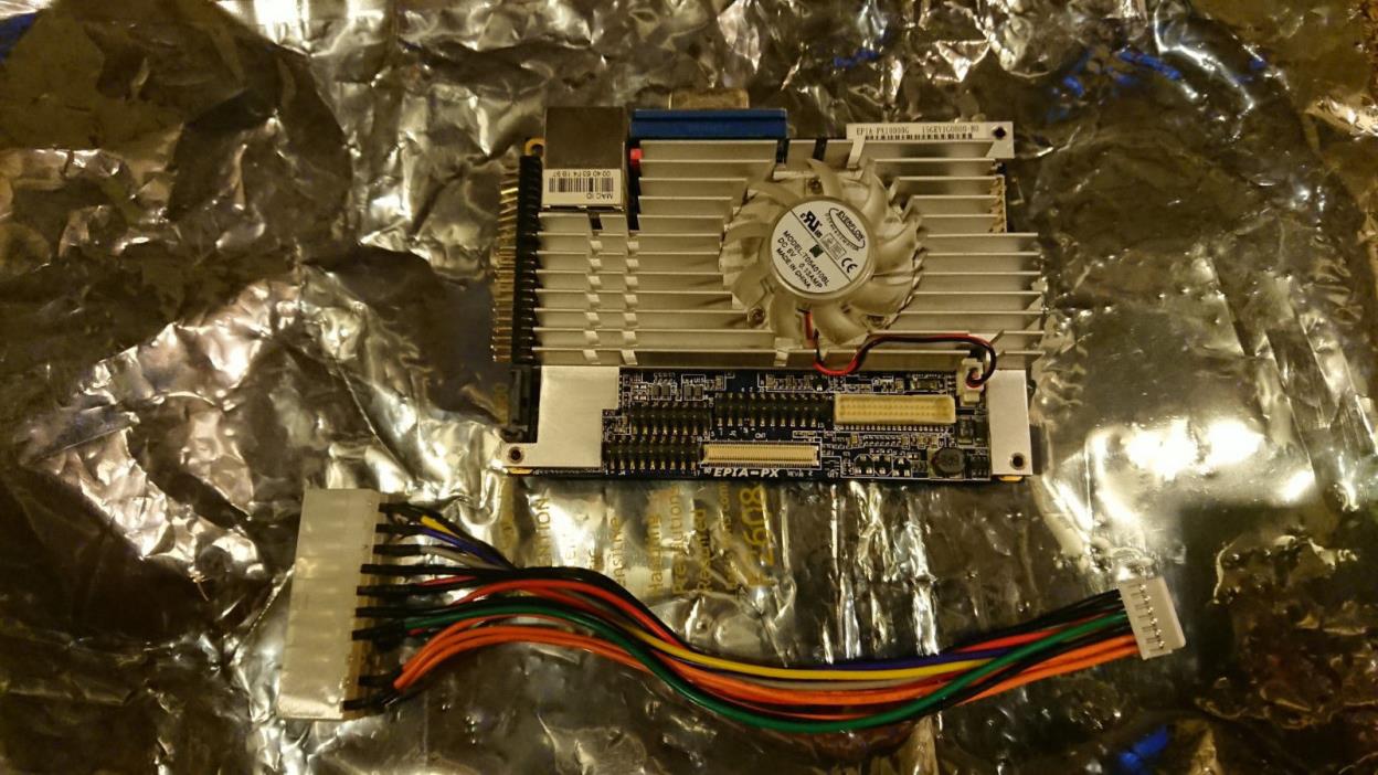 Via Epia PX10000G motherboard Pico ITX onboard 1ghz cpu