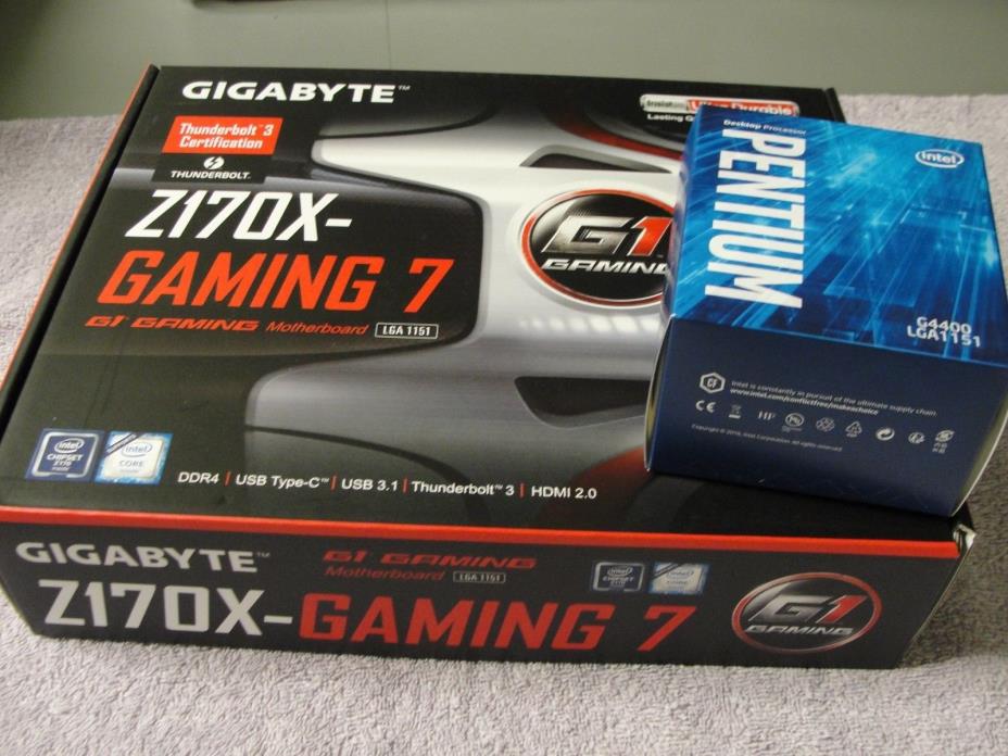 BRAND NEW GIGABYTE G1 GA-Z170X-GAMING-7 + NEW SEALED INTEL G4400 SKYLAKE CPU