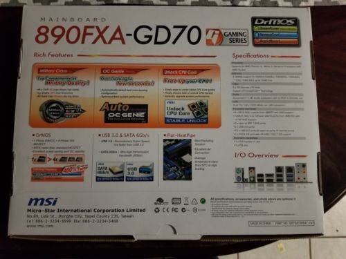 MSI 890FXA-GD70 AM3+ AMD SATA 6Gb/s USB 3.0 ATX AMD Motherboard w/ AMD Phenom 2