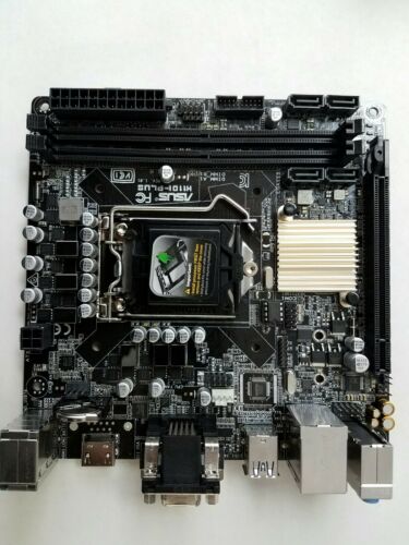 Asus H110I-Plus Motherboard with I/O shield cables and manuel