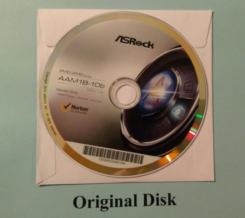 ASRock AM1H-ITX Resource & Driver DVD AAM1B-10b ~ DVD ONLY