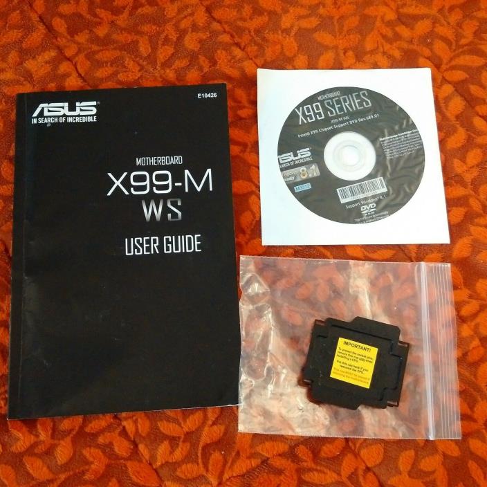 Asus X99-M WS Motherboard English Manual + DVD + Socket 2011-3 cover