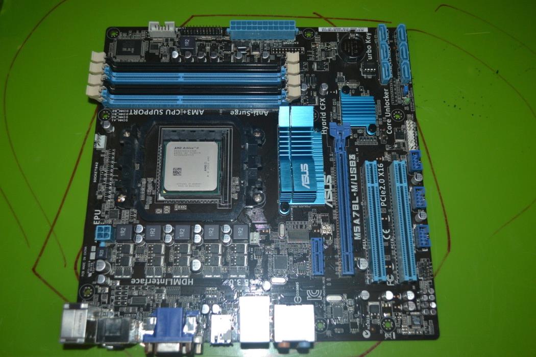 ASUS M5A7BL-M/USB3 AMD DDR3 Motherboard with Athlon II 270 CPU Heatsink Fan ???