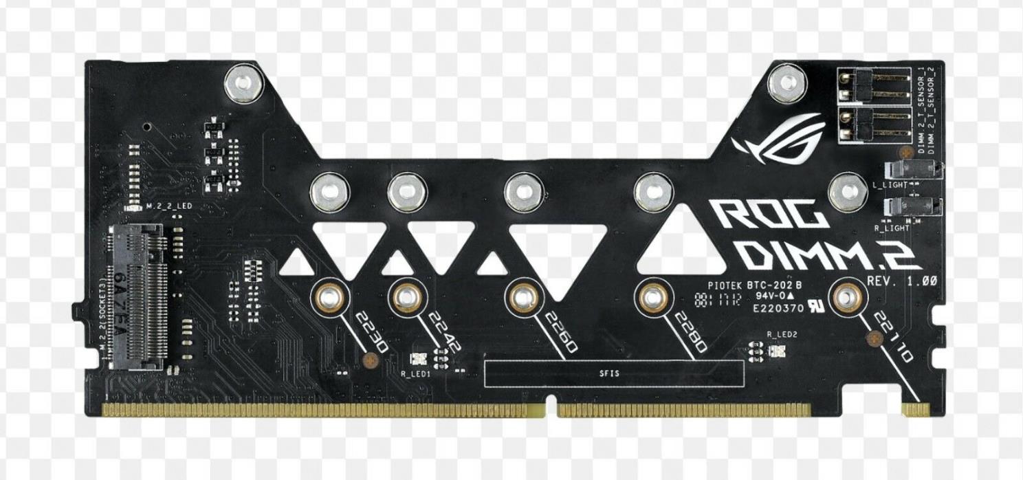 ASUS ROG DIMM.2 extension card with 2 x M key FOR ROG ZENITH EXTREME,RAMPAGE VI