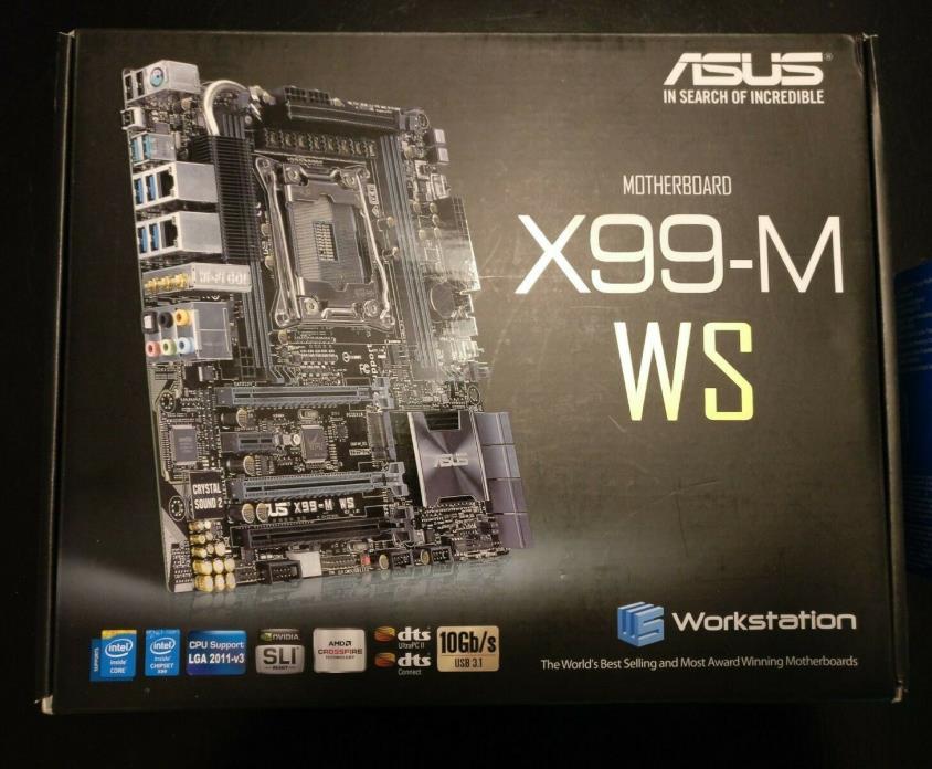 Asus X99-M WS Workstation Motherboard LGA 2011-v3 with original box/accessories